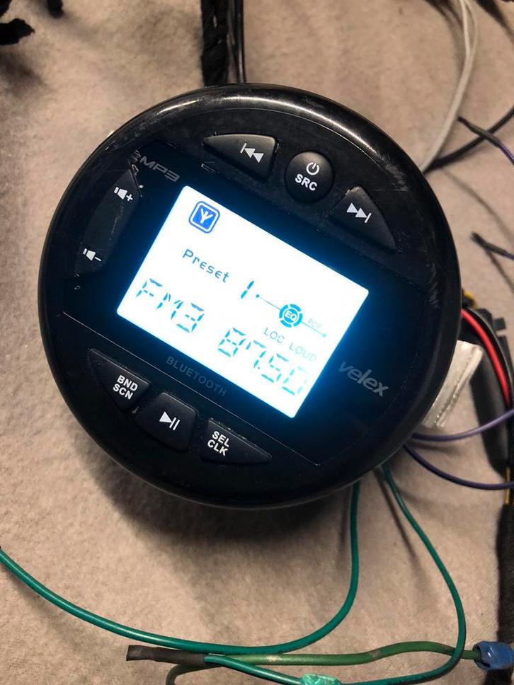 12 v Bluetooth radio am/fm, Motoren, Onderdelen | Merk-onafhankelijk, Gebruikt, Ophalen of Verzenden