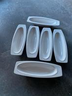 Set van 6 ovale porseleinen schaaltjes, Porselein of Keramiek, Schaal, Ophalen of Verzenden, Zo goed als nieuw