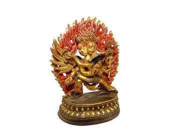 bronzen Goldface beeld Vajrakilaya - Dorje Phurba - Heruka