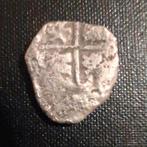 Spaanse Mat 1580-1600 Zilver - Bodemvondst, Ophalen of Verzenden