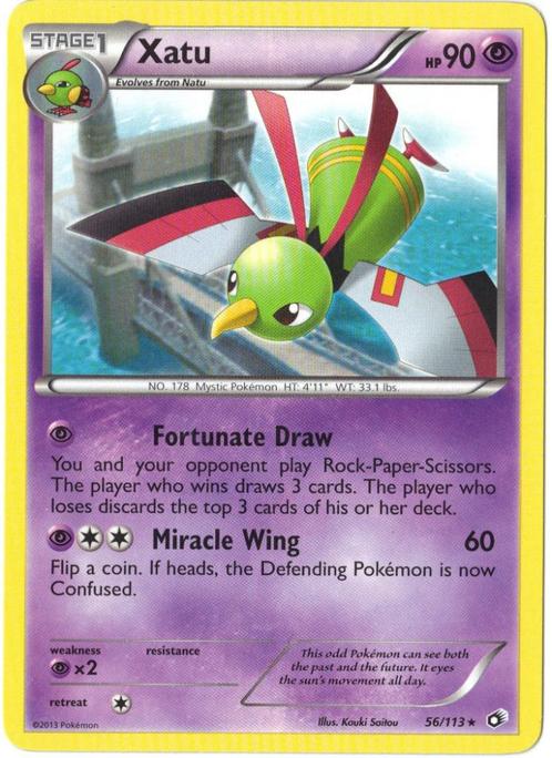 Legendary Treasures,  Xatu [rare] 56/113, Hobby en Vrije tijd, Verzamelkaartspellen | Pokémon, Nieuw, Losse kaart, Verzenden