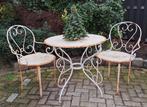 Charmante Franse Bistroset, Tuin en Terras, Tuinsets en Loungesets, Overige materialen, Gebruikt, Tuinset, Eettafel