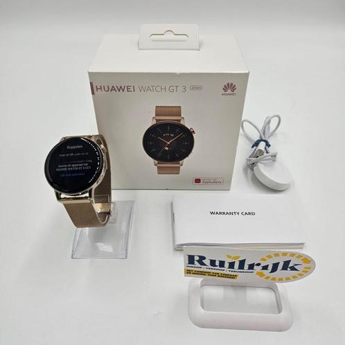 Huawei GT 3 Smartwatch - Goud - Milanese - Zgan, Sieraden, Tassen en Uiterlijk, Smartwatches, Zo goed als nieuw