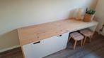 Ikea kinder speelgoedkist/bureau met krukjes, Ophalen, Zo goed als nieuw, 25 tot 50 cm, 50 tot 100 cm