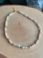 Zoetwaterparel Ketting met Kleurrijke Kralen, Sieraden, Tassen en Uiterlijk, Kettingen, Wit, Met strass, Nieuw, Ophalen of Verzenden