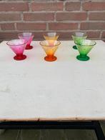 Vintage Italiaanse dessert glaasjes, 6 sts, 3 sets 2 kleuren, Ophalen of Verzenden