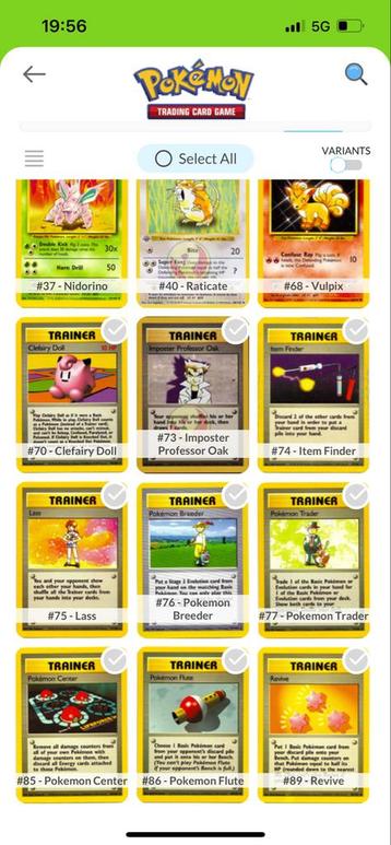 Op zoek naar Pokémon Kaarten Engels - Excellent/Near Mint beschikbaar voor biedingen