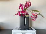 Vintage Postmoderne Keramieken Ikebana Vaas Modernist 80s, Huis en Inrichting, Gebruikt, Zwart, Aardewerk of Porselein, Ophalen of Verzenden