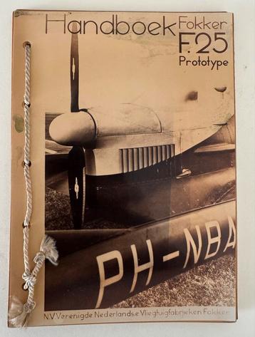 Fokker F.25 Prototype Handboek Uniek exemplaar beschikbaar voor biedingen