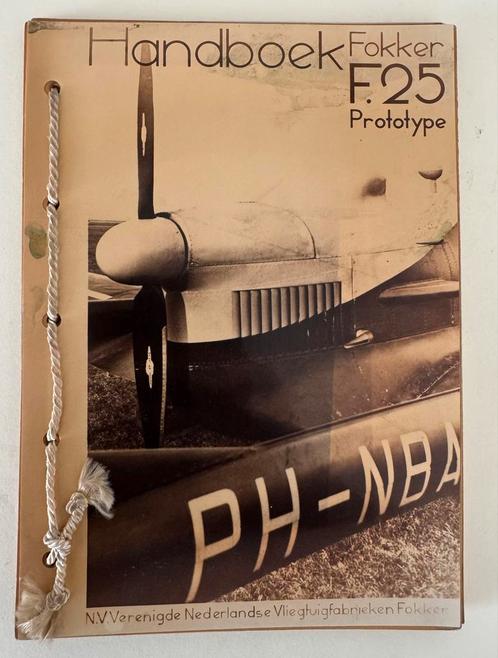 Fokker F.25 Prototype Handboek Uniek exemplaar, Verzamelen, Luchtvaart en Vliegtuigspotten, Ophalen of Verzenden