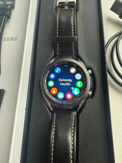 Samsung Galaxy Watch 3 classic 41mm 2021, Sieraden, Tassen en Uiterlijk, Smartwatches, Gebruikt, Android, Zwart, Afstand, Calorieverbanding