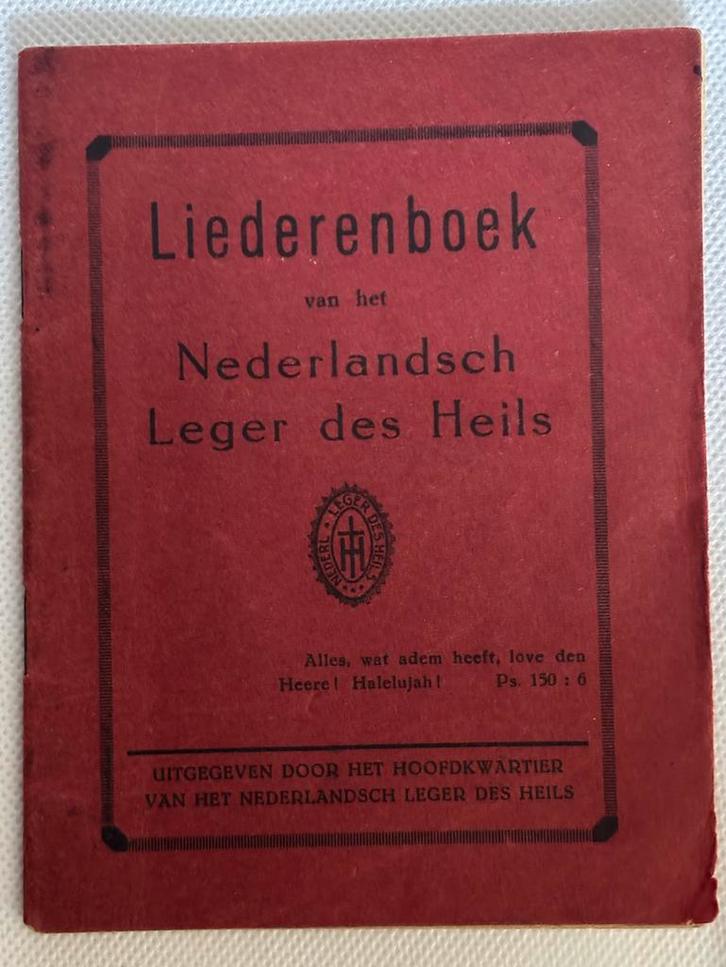 Oud Liederenboek Nederlandsch Leger des Heils ca. 1930, Verzamelen, Religie, Gebruikt, Boek, Ophalen of Verzenden