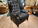 Originel Springvale chesterfield XXL oorfauteuil Zwart, Huis en Inrichting, Fauteuils, Ophalen of Verzenden, Zo goed als nieuw
