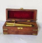 Vintage Antiek scheeps Telescoop 20e eeuw messing Longue-vue, Gebruikt, Ophalen of Verzenden, A, A