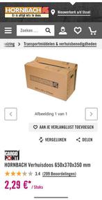 5 Grote Hornbach Verhuisdozen, Doe-het-zelf en Verbouw, Kratten en Dozen, Ophalen, Doos, 50 tot 75 cm, Zo goed als nieuw