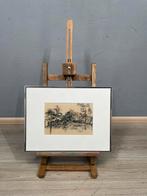 Ingelijste potloodtekening boslandschap – 30x40 cm, Ophalen of Verzenden