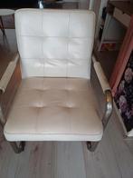 Eerkamerstoelen, Huis en Inrichting, Stoelen, Gebruikt, Wit, Leer, Ophalen of Verzenden