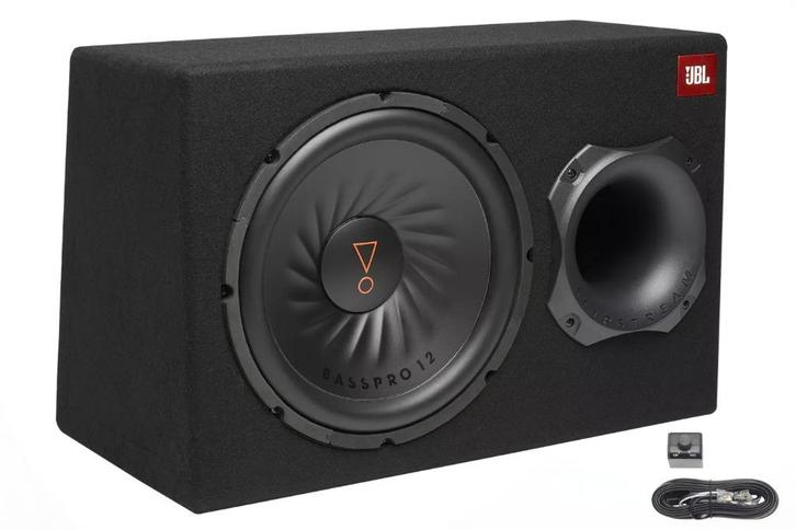 JBL Basspro 12 Actieve Subwoofer + Bass controller + Kabels., Auto diversen, Autospeakers, Zo goed als nieuw, Ophalen of Verzenden