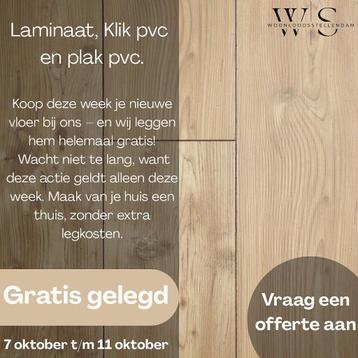 Vloer gratis gelegd! Laminaat, PVC. beschikbaar voor biedingen