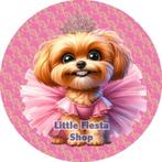 LF3990 ouwel prinses hond 20x4,7cm eetbare cupcake rondjes, Ophalen of Verzenden, Nieuw, Cupcakes, Versiering