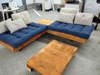 Palletbanken (Loungebanken) + tafel, 4 zitplaatsen, Nieuw, Ophalen of Verzenden, Loungeset