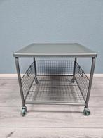 Mooie koffietafel/salontafel/bijzettafel op wielen, Huis en Inrichting, Ophalen of Verzenden, Rond, Minder dan 55 cm, 45 tot 60 cm