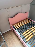 Roze 1 persoonsbed met latten bodem, Huis en Inrichting, Slaapkamer | Bedden, Gebruikt, 90 cm, Ophalen of Verzenden, Hout