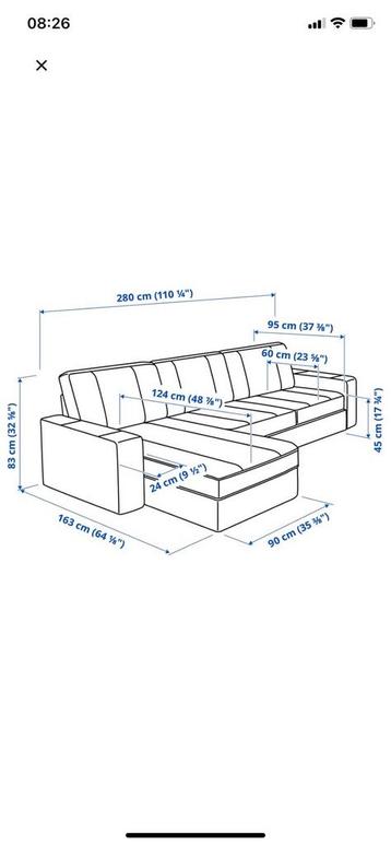 Antraciet loungebank Kivik, Ikea - afbeelding 6