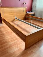 IKEA 2-persoonsbed 160x200 + 2 lattenbodems, Ophalen, Gebruikt, Bruin, Tweepersoons