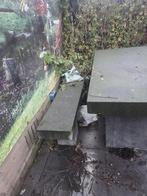 Hardsteen Tuintafel met Bank -, Tuin en Terras, Ophalen, Gebruikt, Rechthoekig, Overige materialen