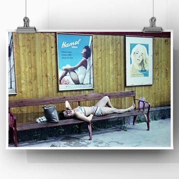 1x Zomers tafereel in analoge kleuren, 1961 | retro reclame beschikbaar voor biedingen