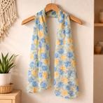 Groen Blauw Gele Zijden Sjaal - Nieuw, Kleding | Dames, Hoeden en Petten, Vintage, Ophalen of Verzenden, Nieuw, One size fits all