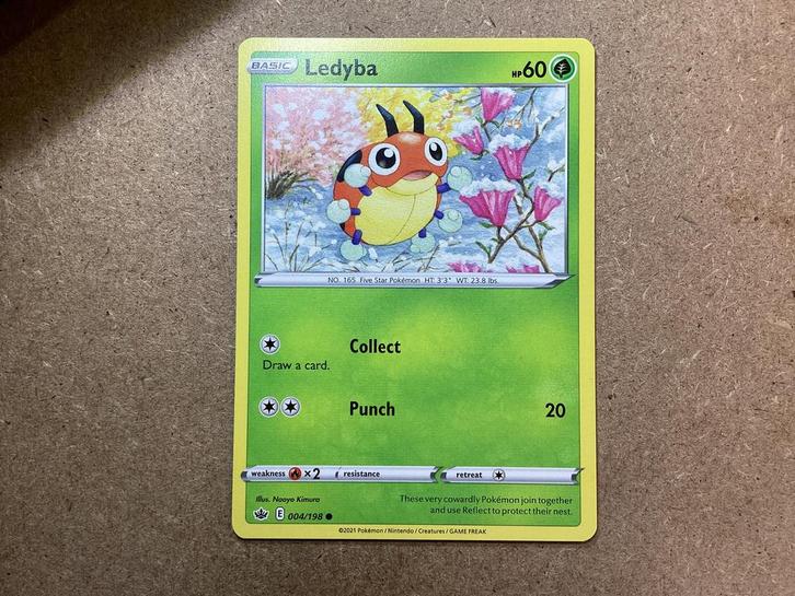 1x Ledyba [CRE 004/198] (Near Mint), Hobby en Vrije tijd, Verzamelkaartspellen | Pokémon, Zo goed als nieuw, Losse kaart, Ophalen of Verzenden
