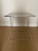 Minotti Leger bijzettafel, Minder dan 55 cm, Gebruikt, Metaal of Aluminium, Vierkant