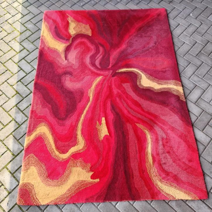 XXL vintage vloerkleed spaceage wollen vloerkleed, Verzamelen, Retro, Huis en Inrichting, Ophalen of Verzenden