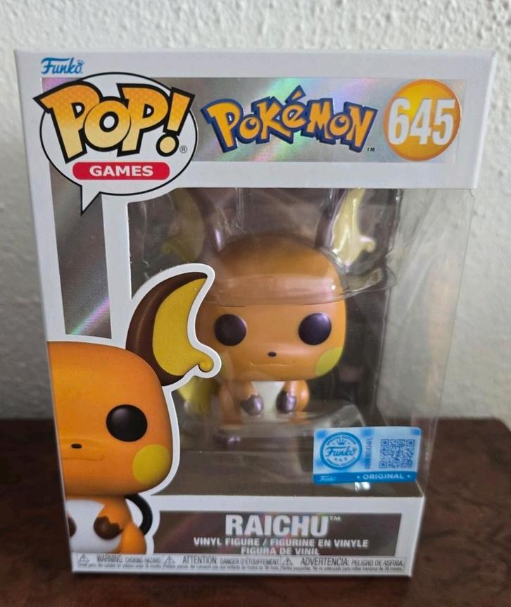 Funko Pop! Pokémon 645 Raichu (pearlescent exclusive), Verzamelen, Poppetjes en Figuurtjes, Nieuw, Ophalen of Verzenden