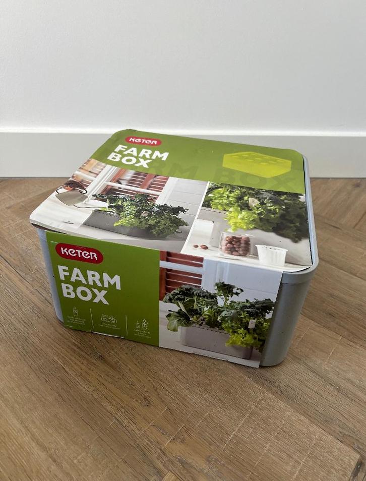 New grijs Keter Curver farm box kweekbox set 32x15cm kweken, Tuin en Terras, Bloempotten, Nieuw, Kunststof, Binnen, Balkon, Minder dan 40 cm