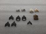 U.S  -  rang pins /  metaal en koper - allen met nummers., Verzamelen, Militaria | Algemeen, Ophalen of Verzenden, Landmacht, Nederland