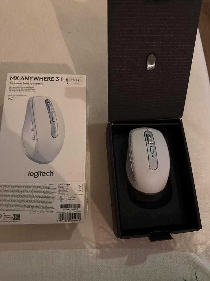 Logitech MX Anywhere 3 - Nieuw in doos!, Computers en Software, Muizen, Nieuw, Muis, Draadloos, Ergonomisch, Ophalen of Verzenden