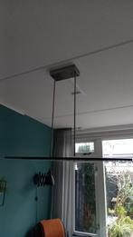 Hanglamp Steinhauer. Rvs, zwart glas. Led. Dimbaar, Huis en Inrichting, Lampen | Hanglampen, Ophalen, Zo goed als nieuw, Glas