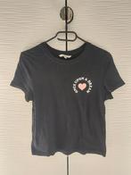Leuk shirt met roze hartje, Zwart, Ophalen of Verzenden, Zo goed als nieuw, Korte mouw