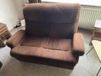Zitbanken stof bruin, Huis en Inrichting, Ophalen, Gebruikt, 150 tot 200 cm, Tweepersoons