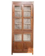 Antieke teakhouten vitrinekast, Ophalen of Verzenden, Zo goed als nieuw