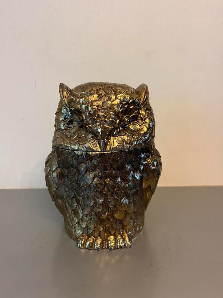Vintage Italiaanse ijsemmer uil Mauro Manetti ‘Owl’, Antiek en Kunst, Kunst | Designobjecten, Ophalen of Verzenden