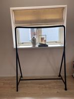 Kledingrek, binnen/buiten, zwart, 117x59 cm, Kleding | Dames, Kledingrekken, Ophalen, Met wielen, Gebruikt