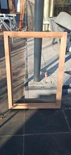 Hardhouten raamkozijn 80x109 cm incl. glaslatten, Doe-het-zelf en Verbouw, Kozijnen en Schuifpuien, Gebruikt, Raamkozijn, Inclusief glas