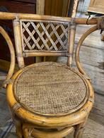 Twee vintage bistrostoeltjes stoeltjes rotan, Antiek en Kunst, Antiek | Meubels | Stoelen en Banken, Ophalen