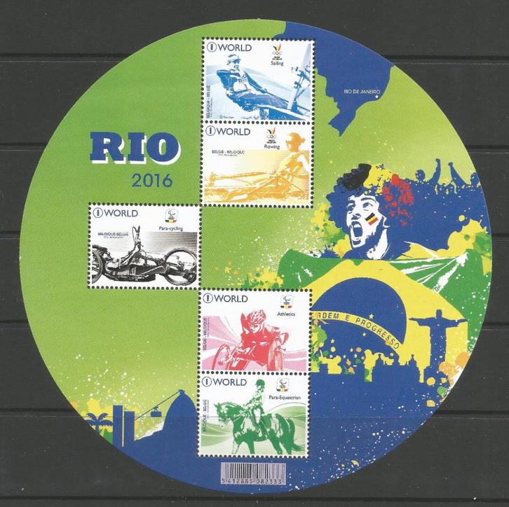 5 Blokken België, Postzegels en Munten, Postzegels | Europa | België, Orginele gom, Overig, Ophalen of Verzenden