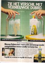 Retro reclame 1982 Dubro afwasmiddel sneller en beter, Verzamelen, Overige typen, Ophalen of Verzenden