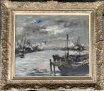 Jan Korthals, Havengezicht Amsterdam, Antiek en Kunst, Ophalen of Verzenden